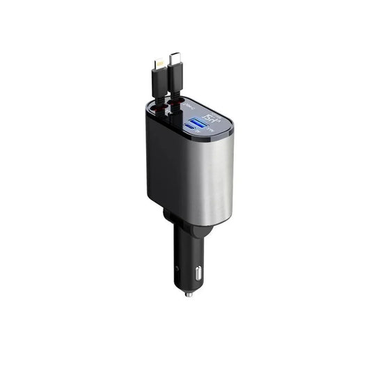 4-in-1 Retractable Fast Charging Cable – Multi-Device USB Charger for iPhone